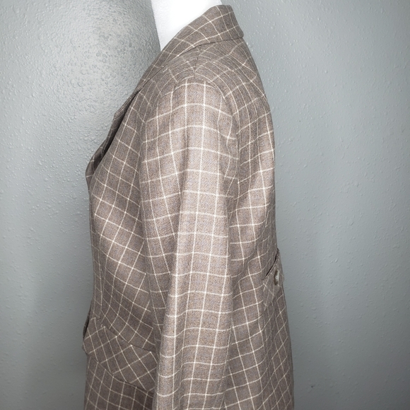 Pendleton Plaid brown blazer jacket SZ 10 P - Picture 12 of 13